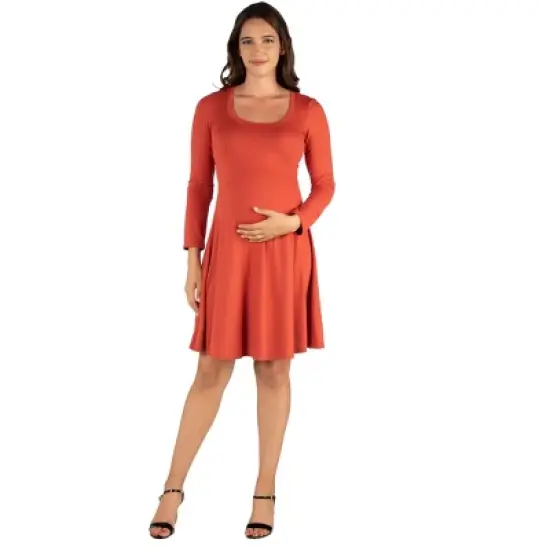 Long Sleeve Mini Masternity Dress image {8}