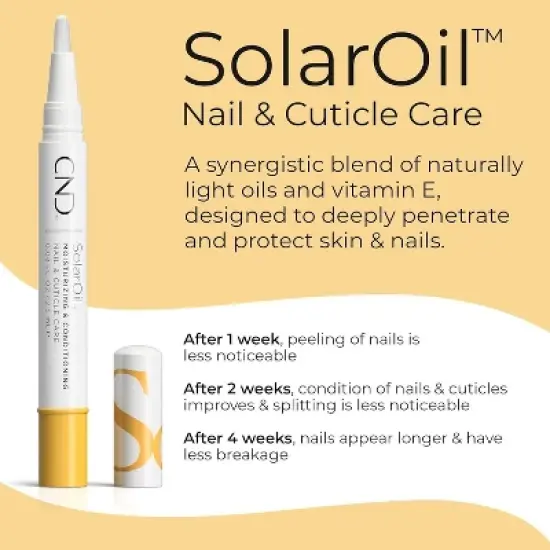CND Solar Oil Nail Essential Pen | Cuticle Oil Pen, Keratin Treatment Pen | On-the-Go | SolarOil | A highly effective treatment - (0.08 oz) image {2}