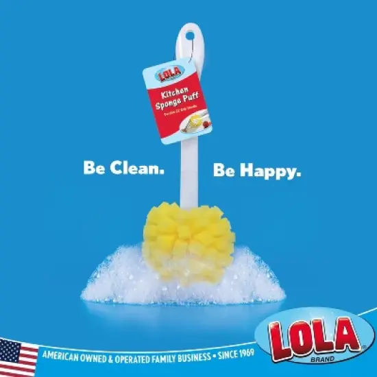 Lola Products The Original Flower Shaped Kitchen Foam Sponge Bottle Brush, No Slip Grip Handle, Dishwasher Safe, 1 Pack image {3}