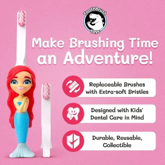 Toothbrush Toys Kids Play Toothbrush, Extra Soft Bristles with Easy Grip for Small Hands, Make Brushing Time an Adventure - Ages 2+ image {3}