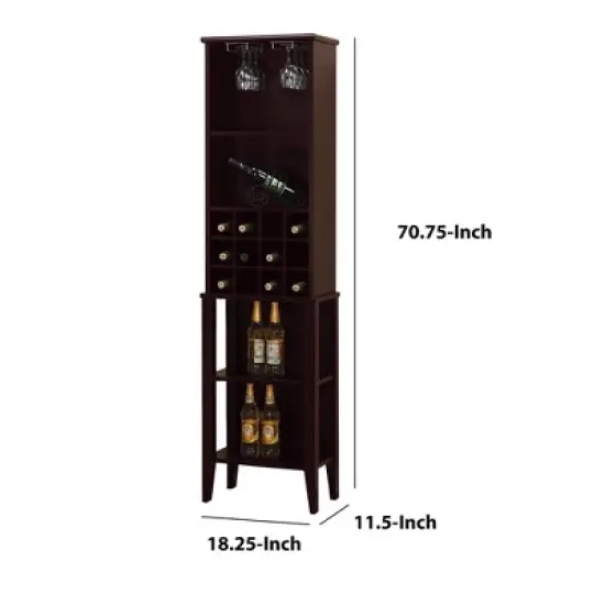 Well Designed Elegant Wine Bar with Racks Brown - Benzara image {4}
