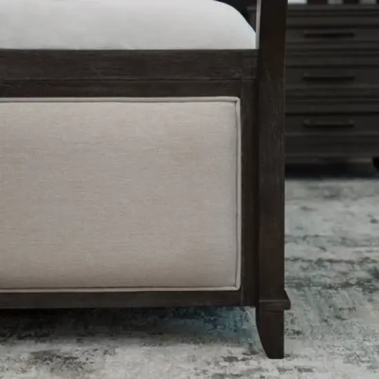 3pc Cindi Sleigh Bedroom Set Gray - Abbyson Living image {5}