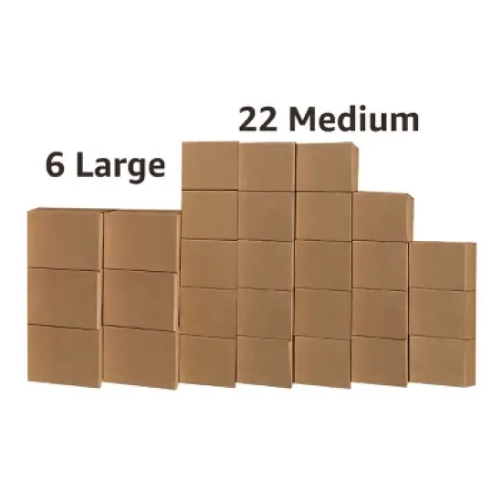 UBMOVE Moving Boxes 2 Room Bigger Smart Moving Kit 28 Boxes , Tape, and more image {5}