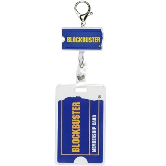 Blockbuster Torn Ticket Rubber Badge Reel and ID Holder Retractable Lanyard image {4}