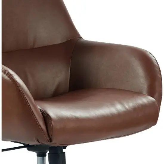 Forester Leather Office Chair Cognac Brown - Finch image {7}