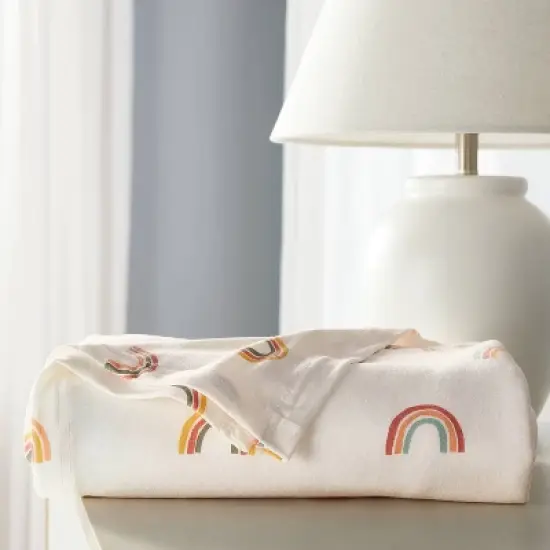 Polyester Rayon Jersey Swaddle - Cloud Island&trade; Rainbows image {1}