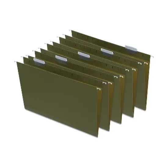 Staples Hanging File Folders 2" Expansion Legal Size Standard Green 25/BX TR117523/117523 image {5}