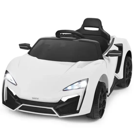 Costway 12V Kids Ride On Car 2.4G RC Electric Vehicle w/ Lights MP3 Openable Doors White\Black\ Red\Pink image {13}