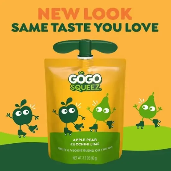 GoGo SqueeZ Fruit & VeggieZ Applesauce and Puree Variety Pack  Apple Banana Parsnip & Apple Pear Zucchini & Lime Pouches - 38.4oz/12ct image {6}
