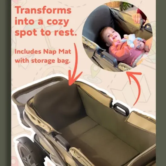 Gladly Family Anthem4 Wagon Stroller - Adventure Bundle Forest image {8}