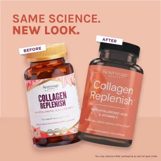 Reserveage Collagen Replenish - Skin and Nail Supplement, Supports Collagen and Elastin Production - 120 capsules (30 servings) image {5}