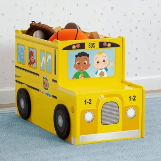 Delta Children Cocomelon School Bus Toy Box - Greenguard Gold Certified image {2}