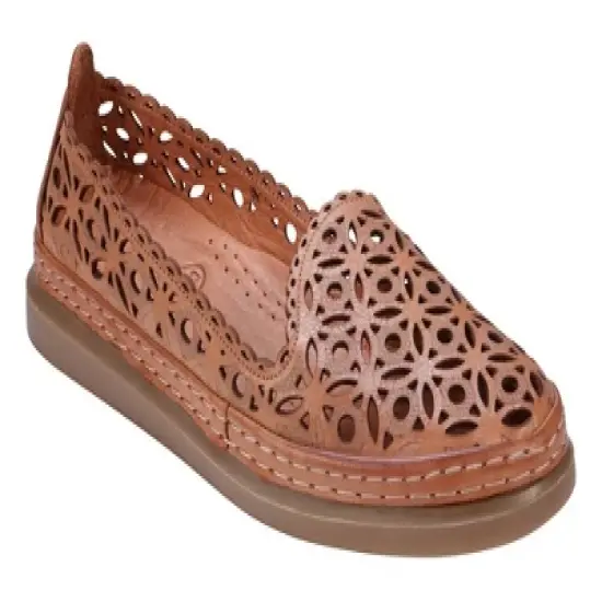 Cools 21 Tumi Perforated Memory Foam Leather Flats image {6}