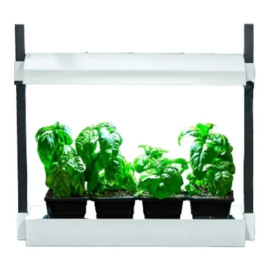 SunBlaster SL1600219 Growlight Micro Sized Complete LED Powered Indoor Garden Stand System, White image {3}