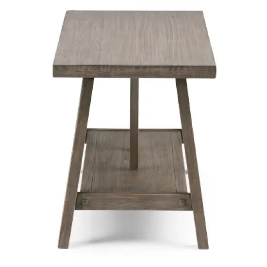 48" Stewart Solid Wood Entryway Bench Driftwood - WyndenHall image {6}