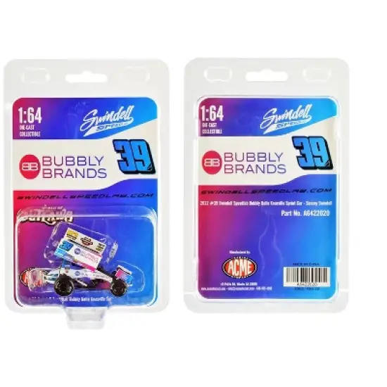 Winged Sprint Car #39 Sammy Swindell "Bubbly Brands" Swindell Speedlab "World of Outlaws" (2022) 1/64 Diecast Model Car by ACME image {2}