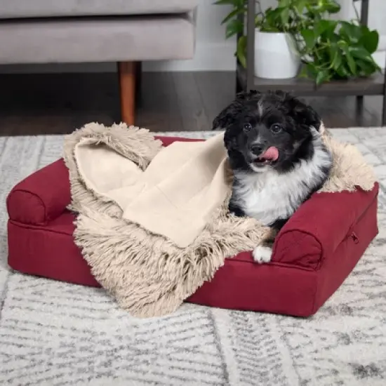 FurHaven Long Fur & Velvet Waterproof Dog Blanket image {3}