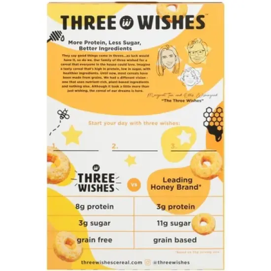 Three Wishes Honey Grain Free Cereal - Case of 6/8.6 oz image {2}