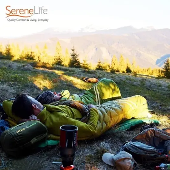 SereneLife Double Sleeping Bag, SLSBRT, Portable and Lightweight image {5}