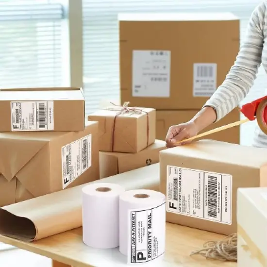 LotFancy 4x6 Thermal Labels, 1000 Shipping Labels, 4 Rolls-250 Labels per Roll image {7}