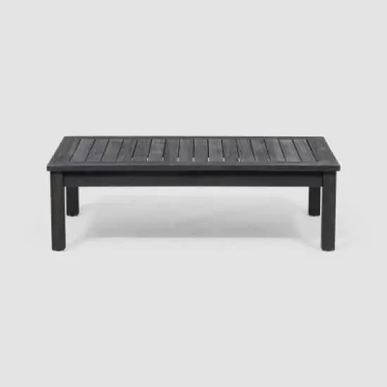 Santa Ana 4pc Gray Acacia Wood Conversation Set - Christopher Knight Home image {5}