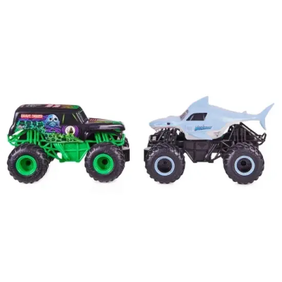 Monster Jam Official Grave Digger vs Megalodon Racing Rivals Remote Control Monster Trucks - 1:24 scale - 2 pk image {6}
