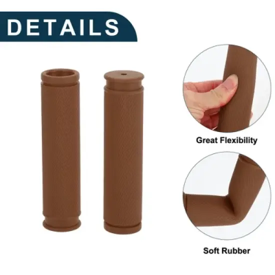 Unique Bargains Bike Handlebar Grips Covers 4.92" Brown 1 Pair image {2}