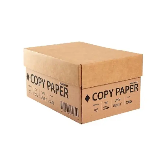 Staples 8.5" x 11" Copy Paper 20 lbs 92 Brightness 5000/Carton (324791) image {1}