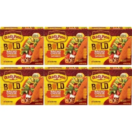 Old El Paso Taco Shells Bold Nacho Cheese - 6pk / 3.1lb image {5}
