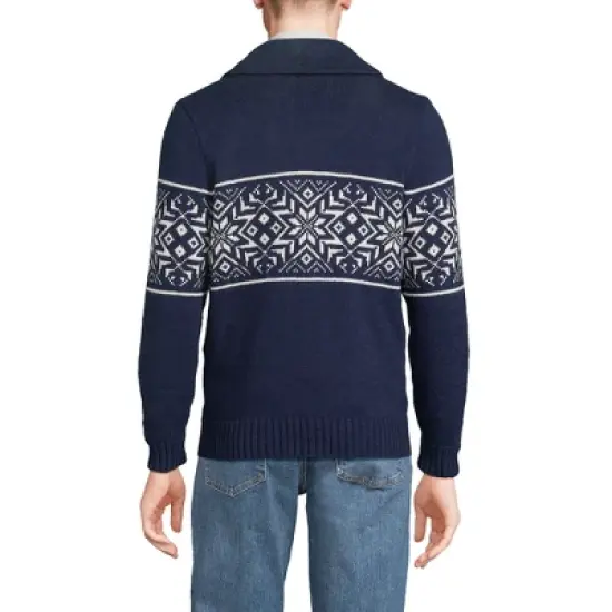 Lands' End Men's Shawl Cardigan image {1}