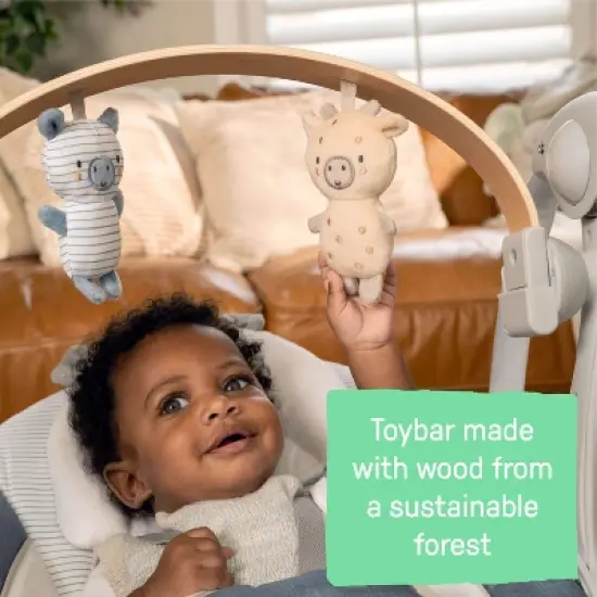 Ingenuity Swing n Go Portable Swing Removable Toy Bar - Chambray image {4}