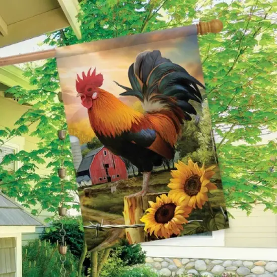 Briarwood Lane Fire Department Applique & Embroidered House Flag Emergency Services 28"x40" image {2}