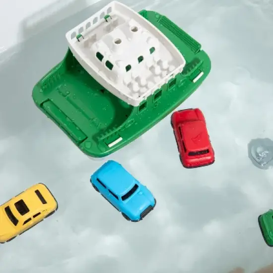 Boat Bath Toy Set for Toddlers, Carry Ship & 4 Mini Cars &ndash; Fun Water Toys for Bath, Pool, Beach Play, Safe & Non-Toxic Ferry Boat Toy image {2}