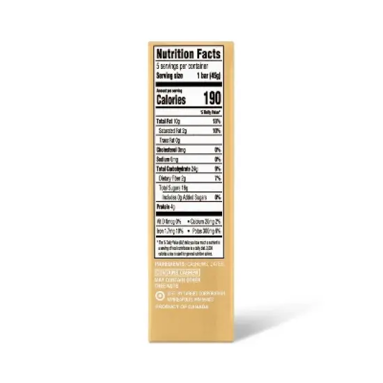 Cashew Cookie Nutrition Bars - 5ct - Good & Gather&trade; image {2}