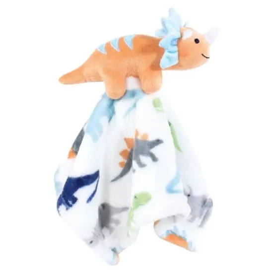 Hudson Baby Animal Face Security Blanket, Dinosaurs 3-Pack, One Size image {2}