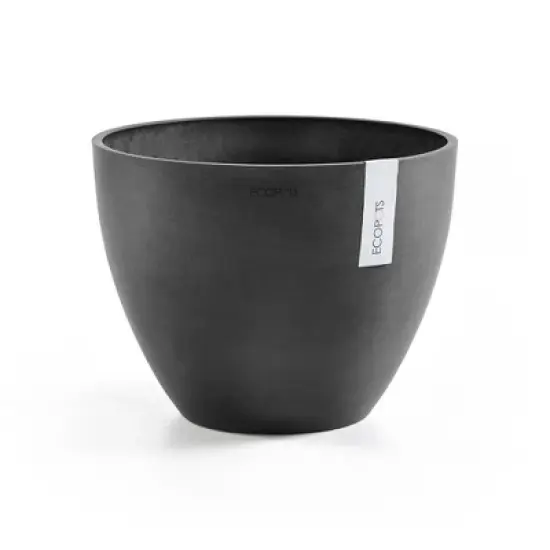 Ecopots Antwerp Durable Modern Round Indoor/Outdoor Recycled-Based Composite Flower Pot Planter image {1}