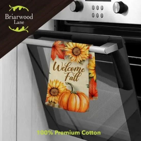 Briarwood Lane Hand Towel 26x18 Welcome Fall Flowers For Fall Hand Towel image {1}