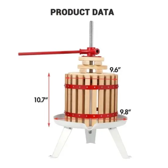 3.2 Gal Manual Fruit Wine Press With A Filter Bag, Manual Juice Maker, Hand Juicer Squeezer image {7}