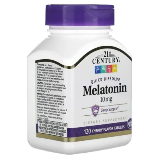 21st Century Quick Dissolve Melatonin, Cherry, 10 mg, 120 Tablets image {3}