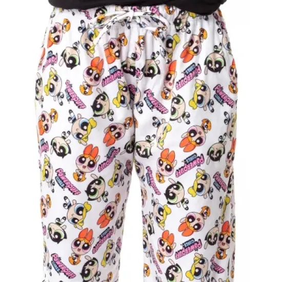 The Powerpuff Girls Womens' TV Series Show Characters Sleep Pajama Pants White image {2}