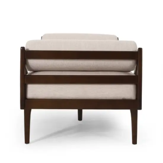 Rayle Contemporary Tufted Chaise Lounge with Rolled Accent Pillows - Christopher Knight Home image {3}