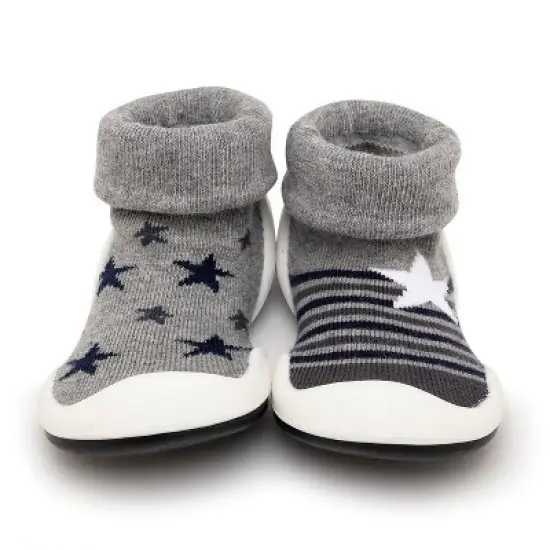 Komuello Toddler Boy First Walk Sock Shoes Stars & Stripes image {1}