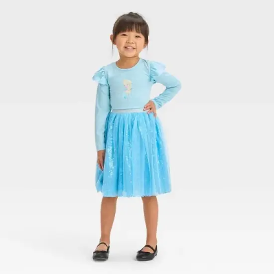 Toddler Girls' Frozen Elsa Tutu Dress - Blue image {3}