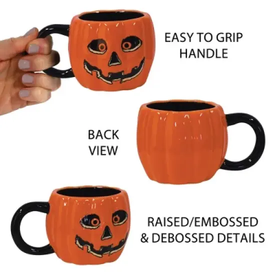 Beistle Beistle Vintage Halloween Ceramic Jack-O-Lantern Mug, 12 oz orange image {4}