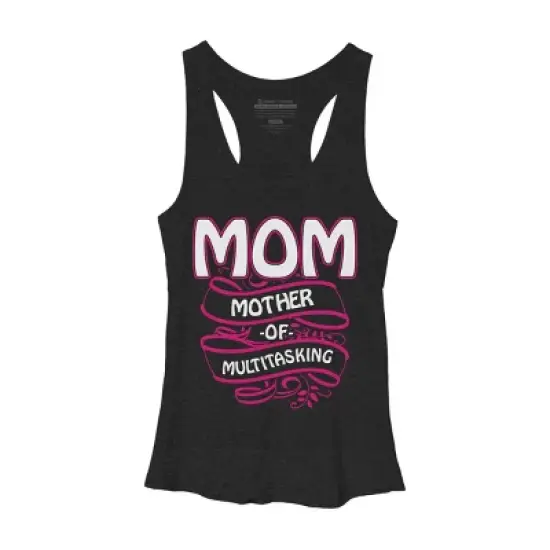 Women's Design By Humans Mom Mother of Multitasking Banner By WonderfulDream Racerback Tank Top image {2}