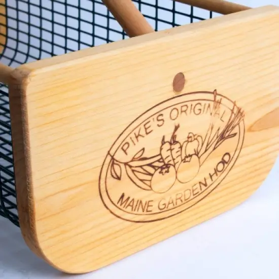 Maine Garden Hod Basket for Vegetable Gardening and Harvest Gathering or Farmhouse Decor, Pine and Oak with PVC Wire Mesh, USA Made image {4}