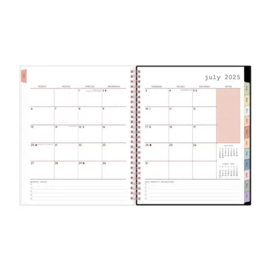 Blue Sky WAAV 7"x9" 2025-2026 Weekly/Monthly Wirebound Planner Frosted Katie image {5}