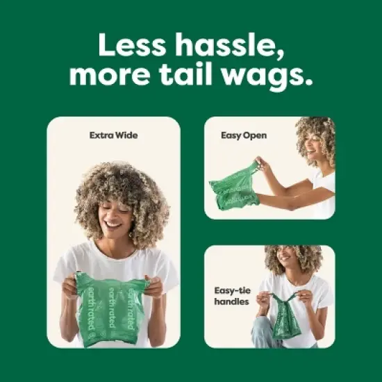 Earth Rated Lavender Scented Handled Dog Waste Disposal Bags Refill Rolls - 120ct image {4}