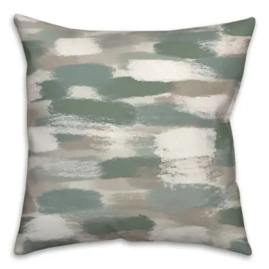 Creative Products Green Brushstroke Pattern 18x18 Indoor / Outdoor Pillow image {1}