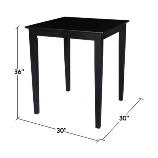 Solid Wood Top Table with Shaker Legs - International Concepts image {1}